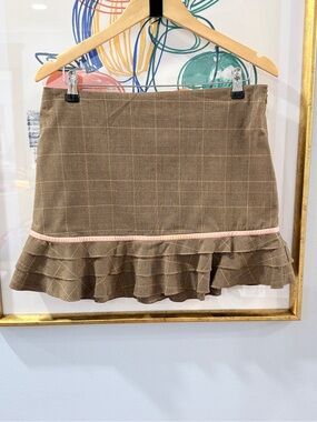 Speechless Y2K Plaid Ruffle Mini Skirt Size 11
